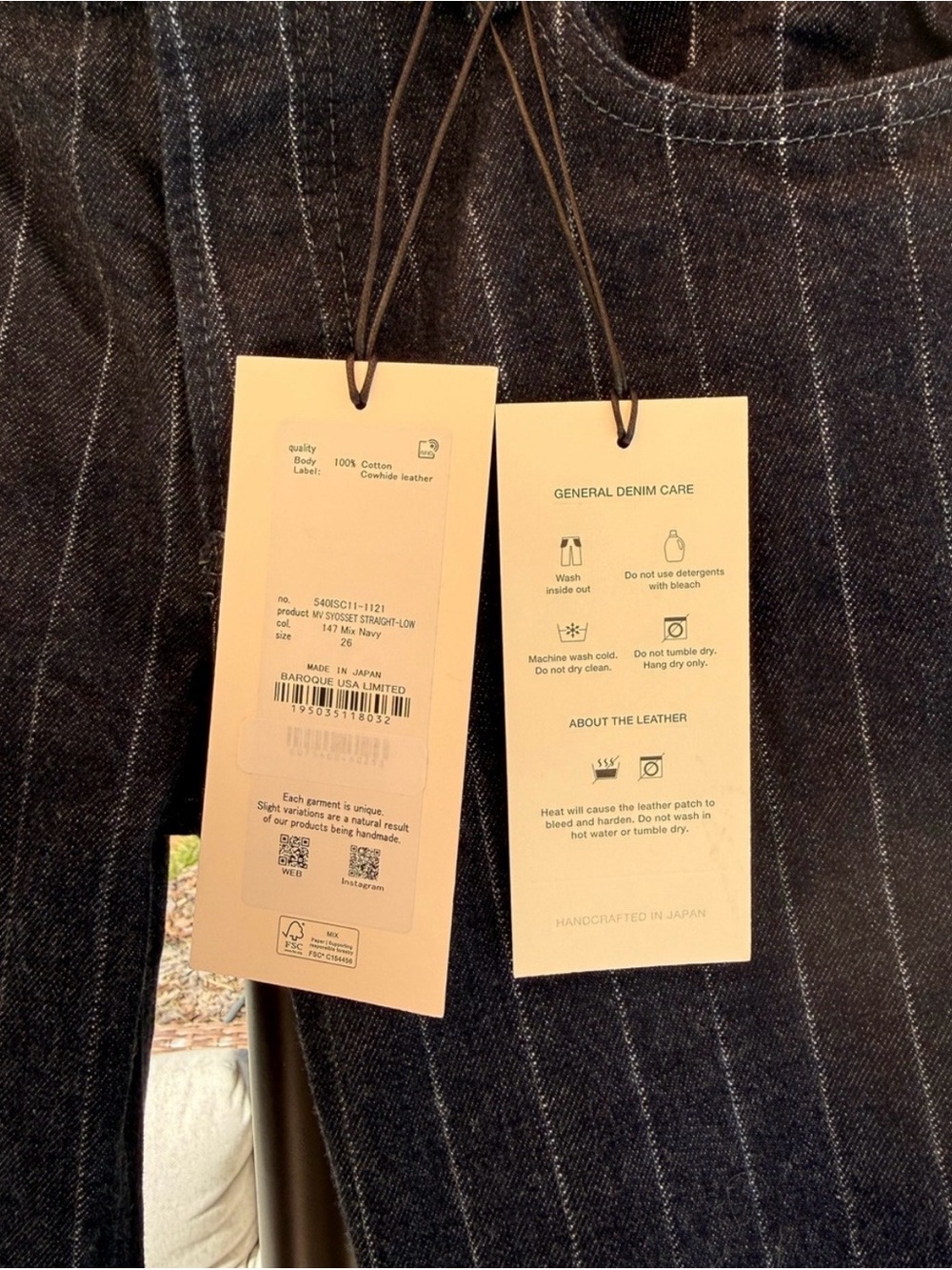 Women's Moussy Denim Pinstripe Straight-Leg Jeans - Picture 12 of 12